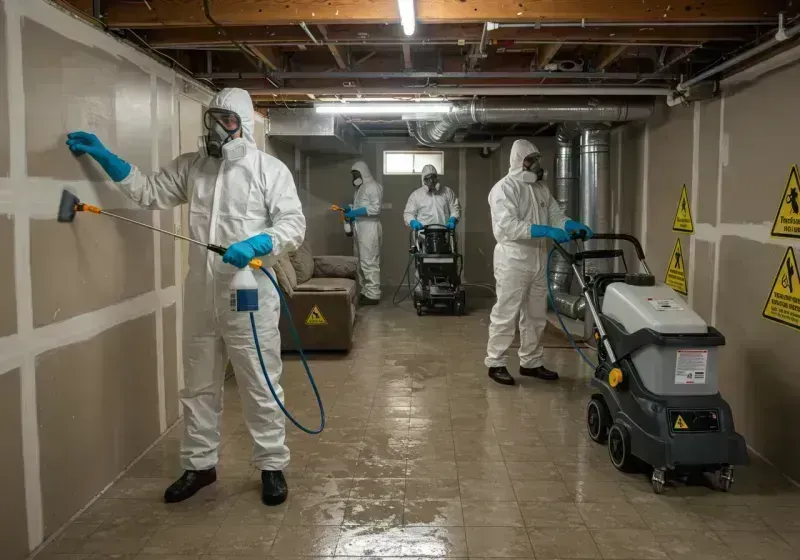 Basement Moisture Removal and Structural Drying process in Fort Deposit, AL